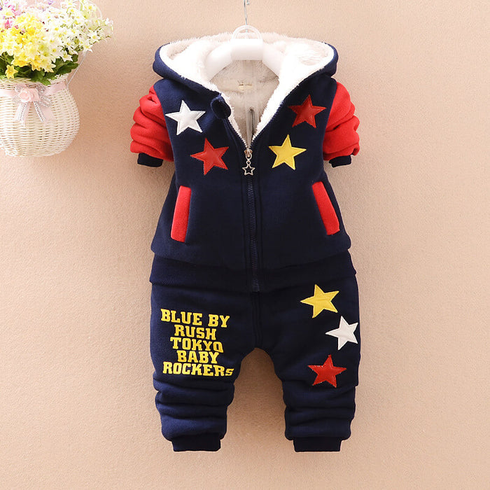 Winter Warm Thick Fleece Velvet Set | Thickened Winter Clothing Set