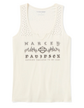 Women's Bling H-D® Slow Burn Notch Neck Tank - Cloud Dancer